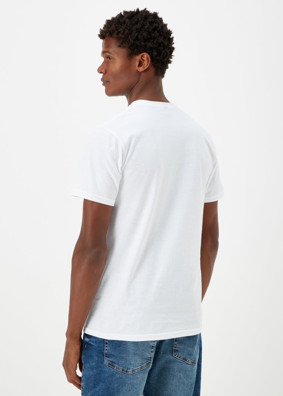 White Top Gun Print T-Shirt