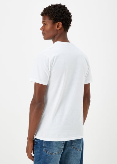 White Top Gun Print T-Shirt