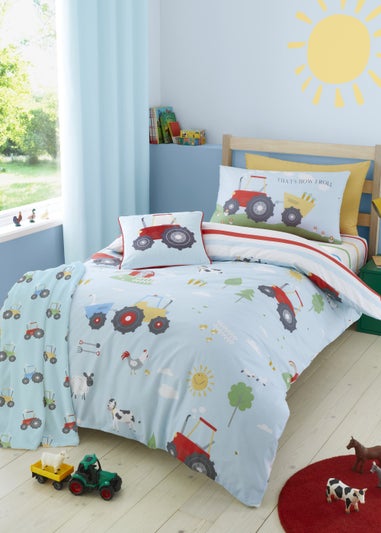 Bedlam Farmyard Friends Soft Touch Blue Throw