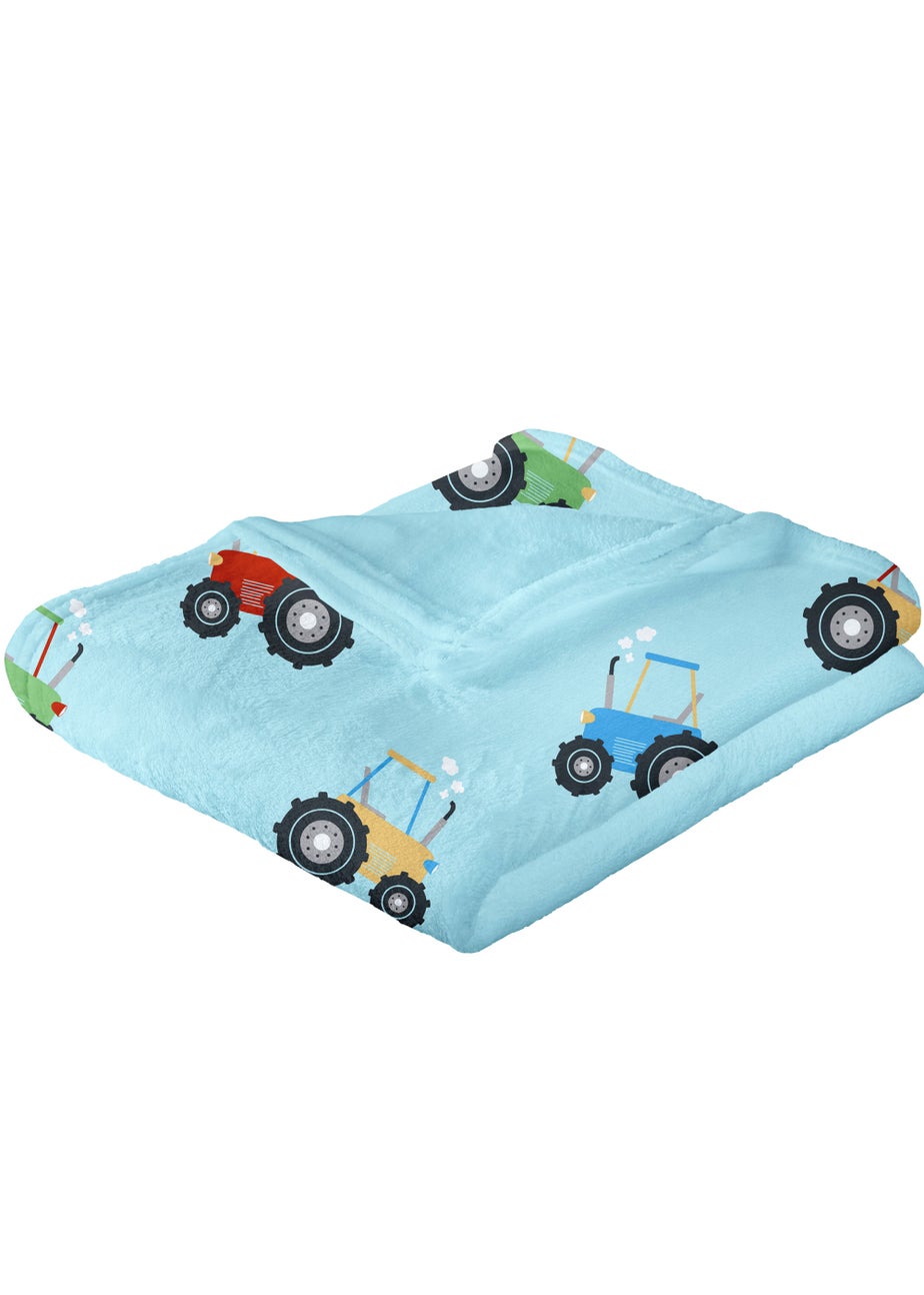 Bedlam Farmyard Friends Soft Touch Blue Throw