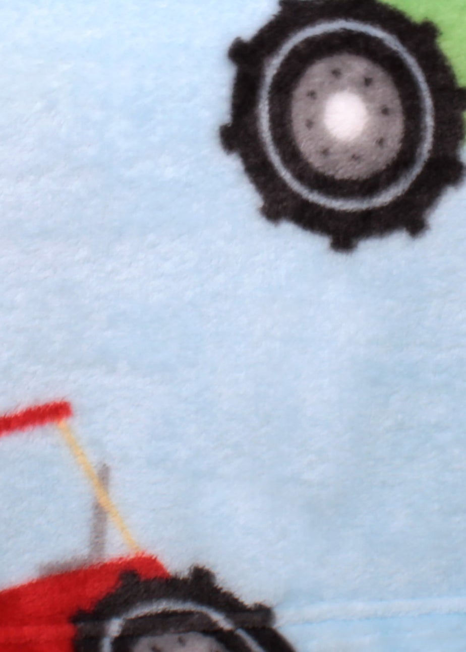 Bedlam Farmyard Friends Soft Touch Blue Throw