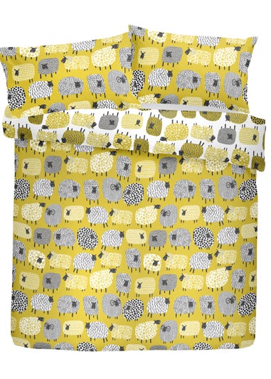 Fusion Dotty Sheep Yellow Duvet Cover Set