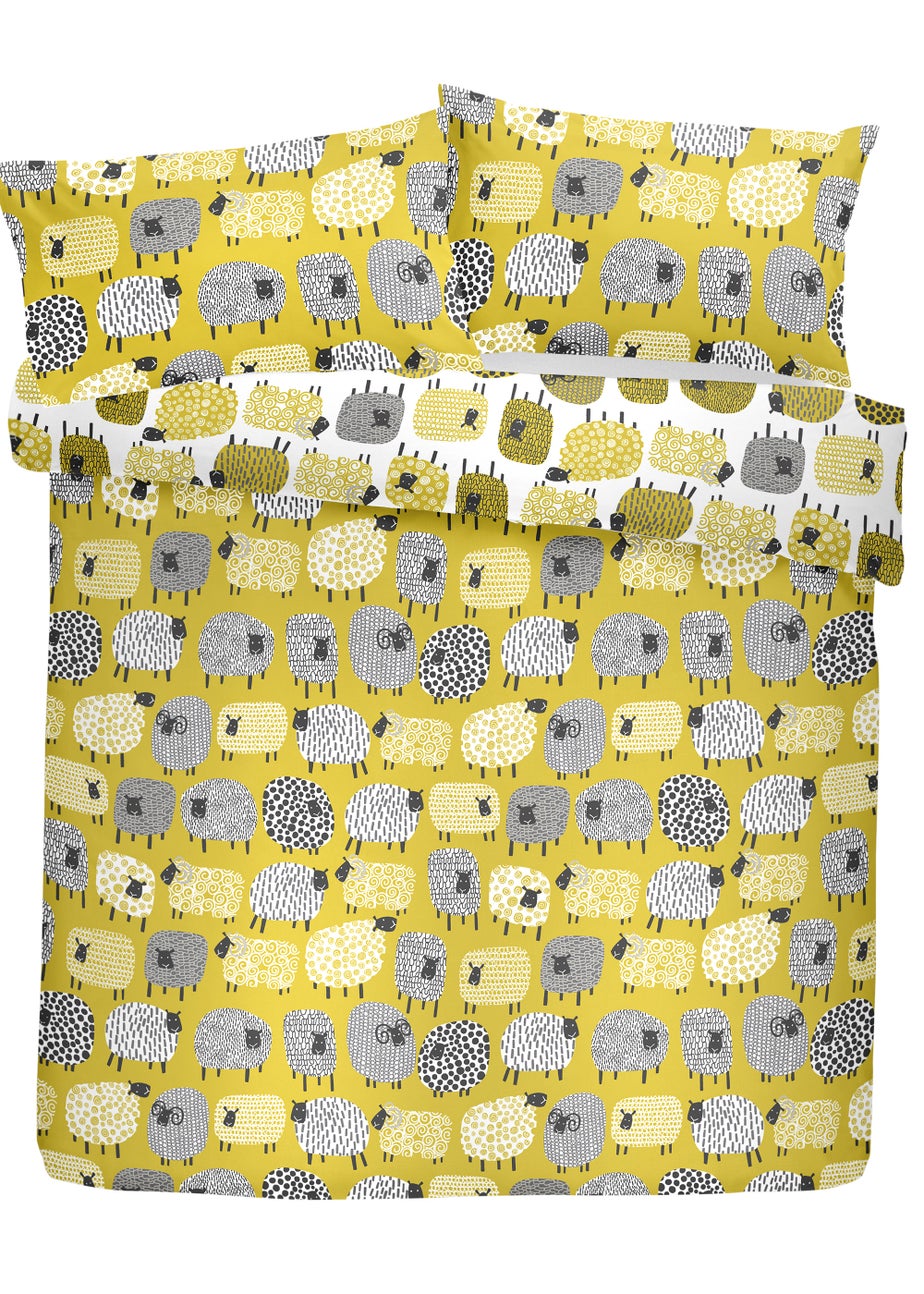 Fusion Dotty Sheep Yellow Duvet Cover Set