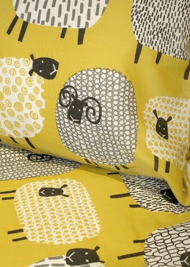Fusion Dotty Sheep Yellow Duvet Cover Set