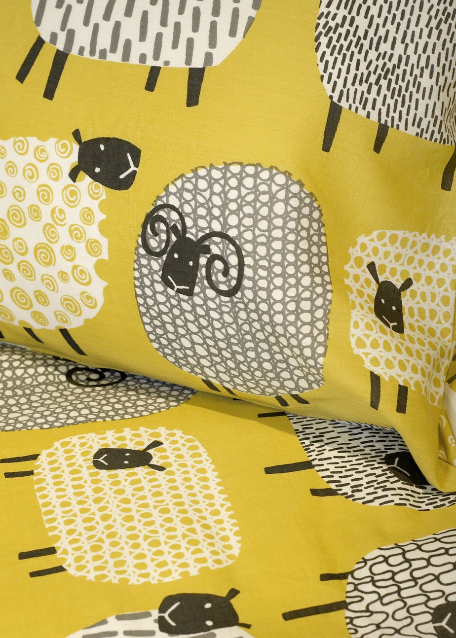 Fusion Dotty Sheep Yellow Duvet Cover Set