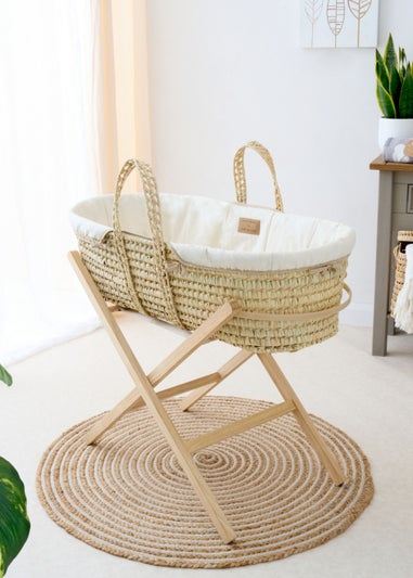 Clair de Lune Cream Organic Palm Moses Basket
