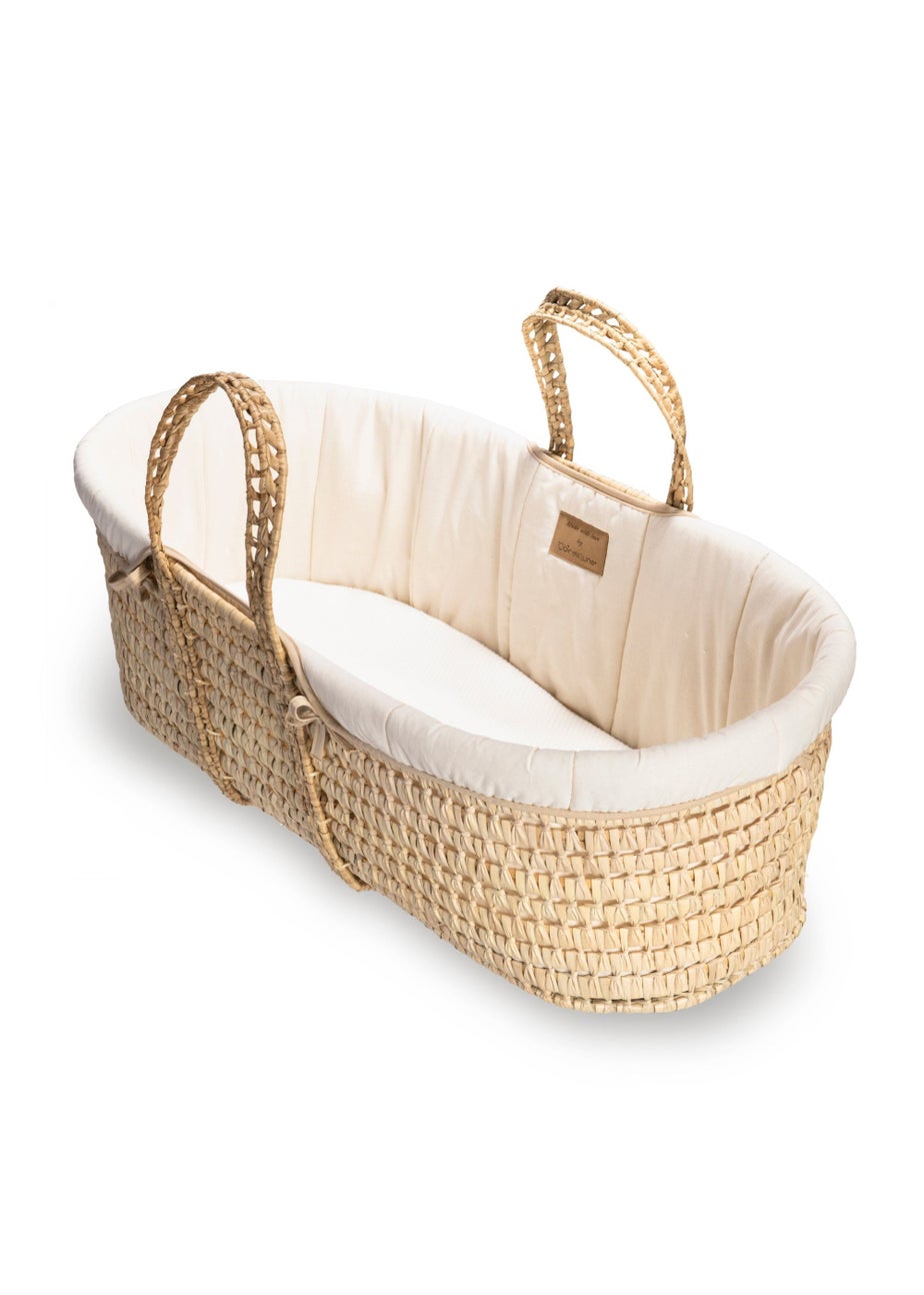 Clair de Lune Cream Organic Palm Moses Basket