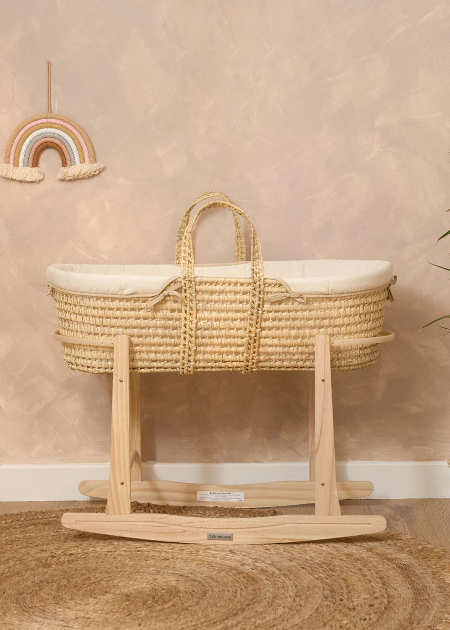 Clair de Lune Cream Organic Palm Moses Basket