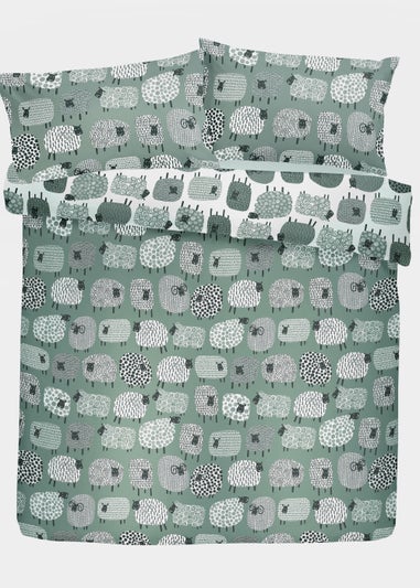 Fusion Dotty Sheep Blue Duvet Cover Set