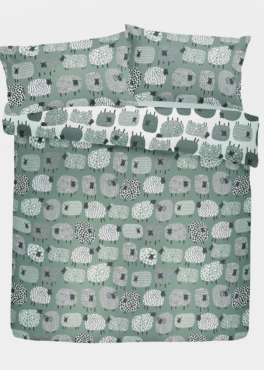 Fusion Dotty Sheep Blue Duvet Cover Set