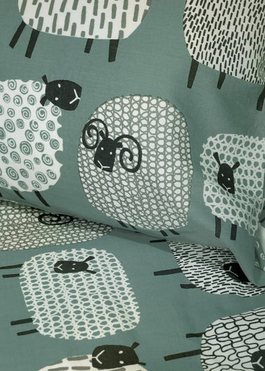 Fusion Dotty Sheep Blue Duvet Cover Set
