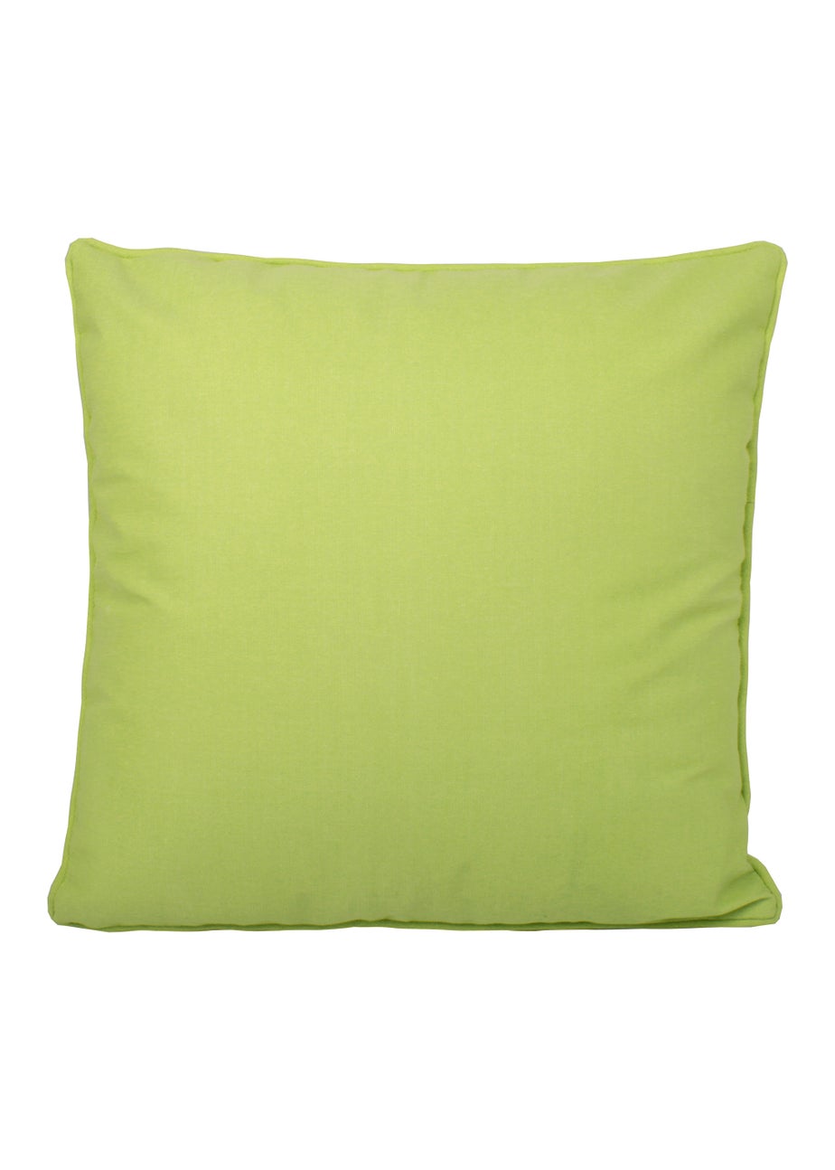 Fusion Plain Dye Filled Lime Green Outdoor Cushion