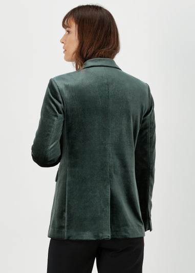 Et Vous Green Velvet Blazer