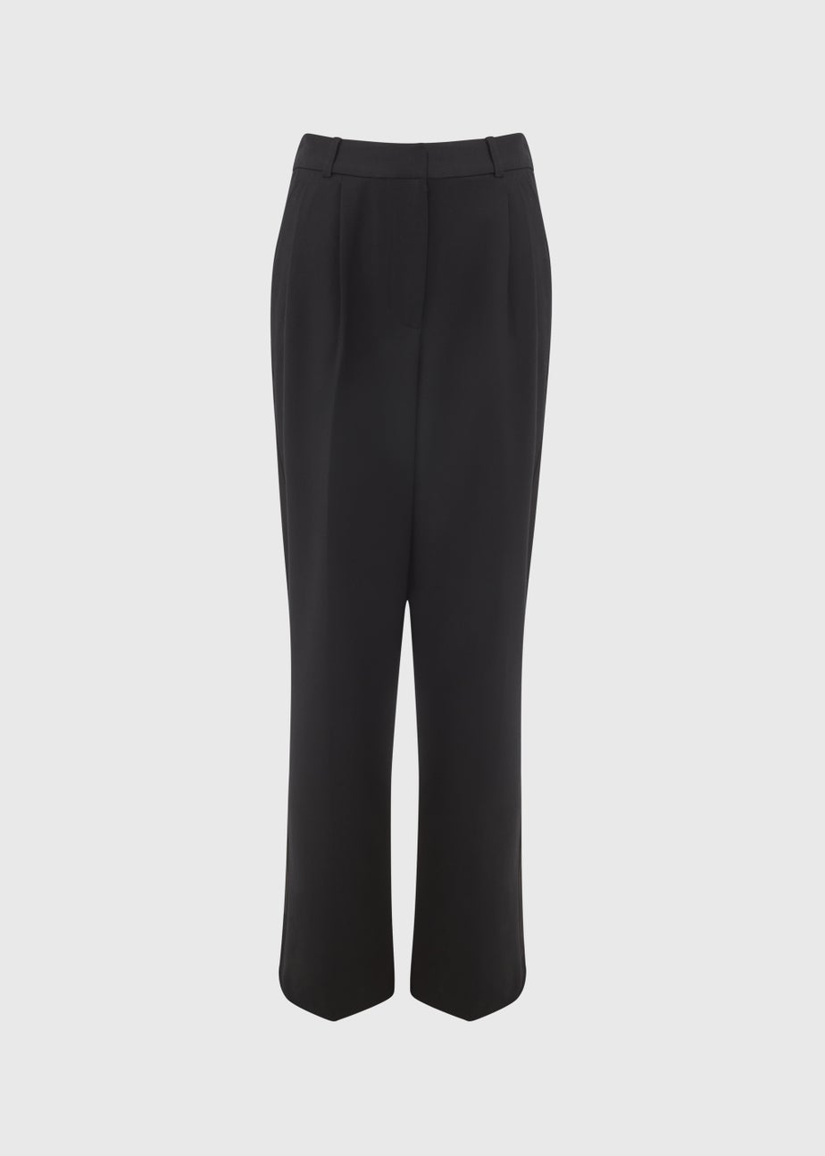 Et Vous Black Satin Side Stripe Trousers