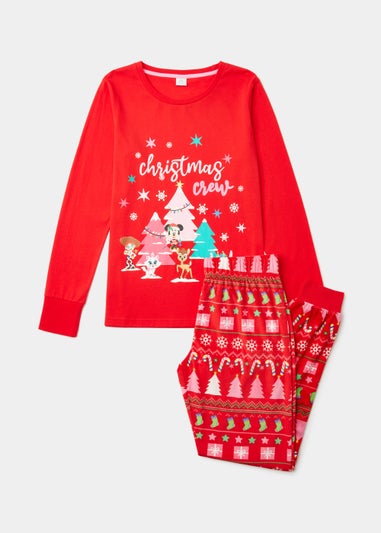 Red Disney Christmas Crew Pyjama Set