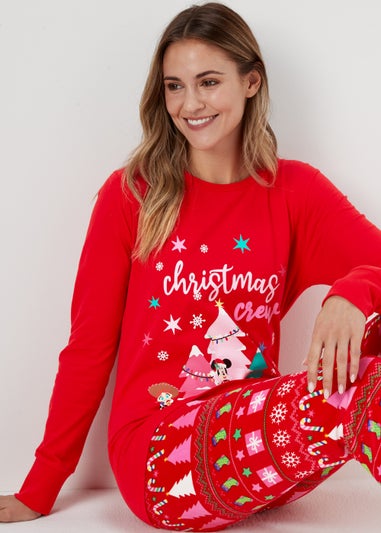 Red Disney Christmas Crew Pyjama Set