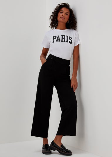 JDY Geggo Black Button Trousers