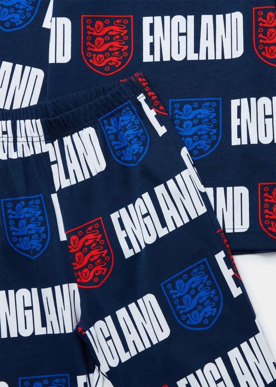 Kids Navy England Football Club Pyjama Set (4-12yrs)