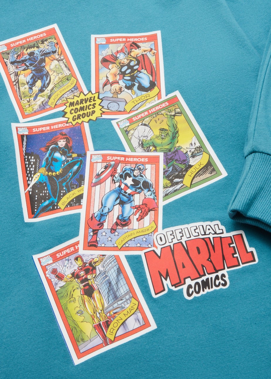 Kids Teal Marvel Comics Pyjama Set (5-12yrs)
