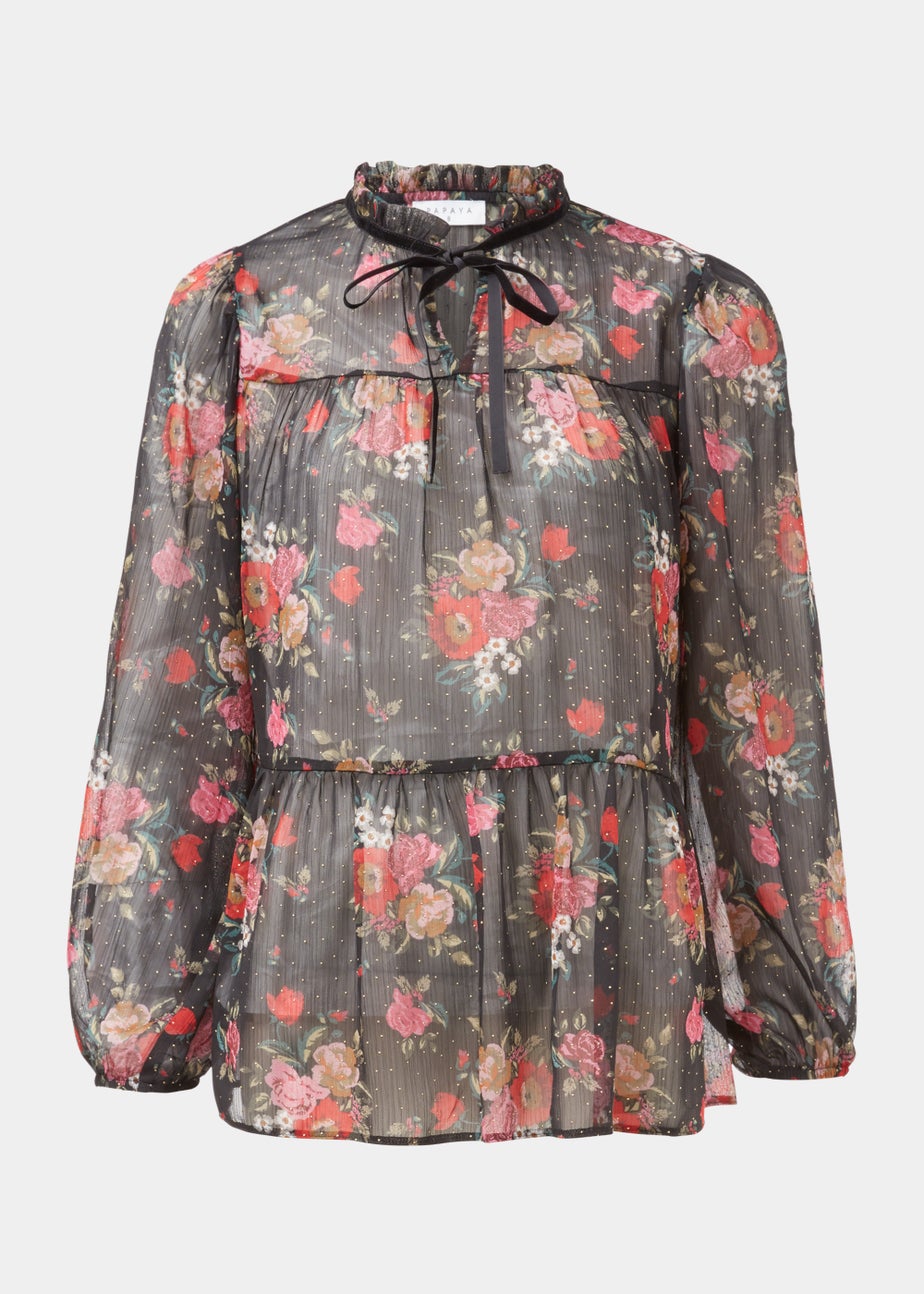 Papaya Petite Multicoloured Floral Print Blouse