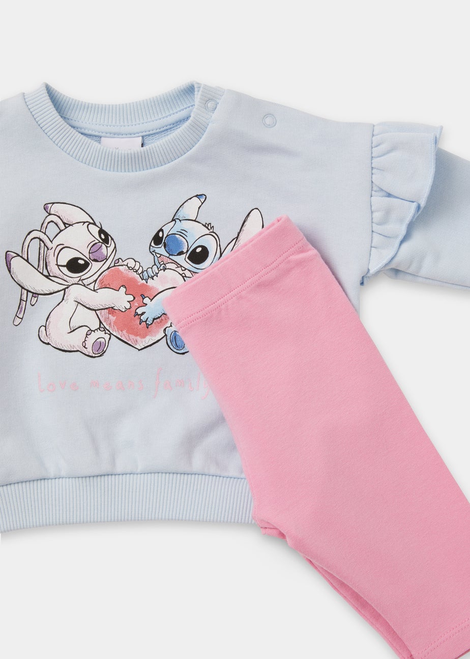Baby Blue Disney Stitch Sweatshirt & Joggers Set (Newborn-12mths)