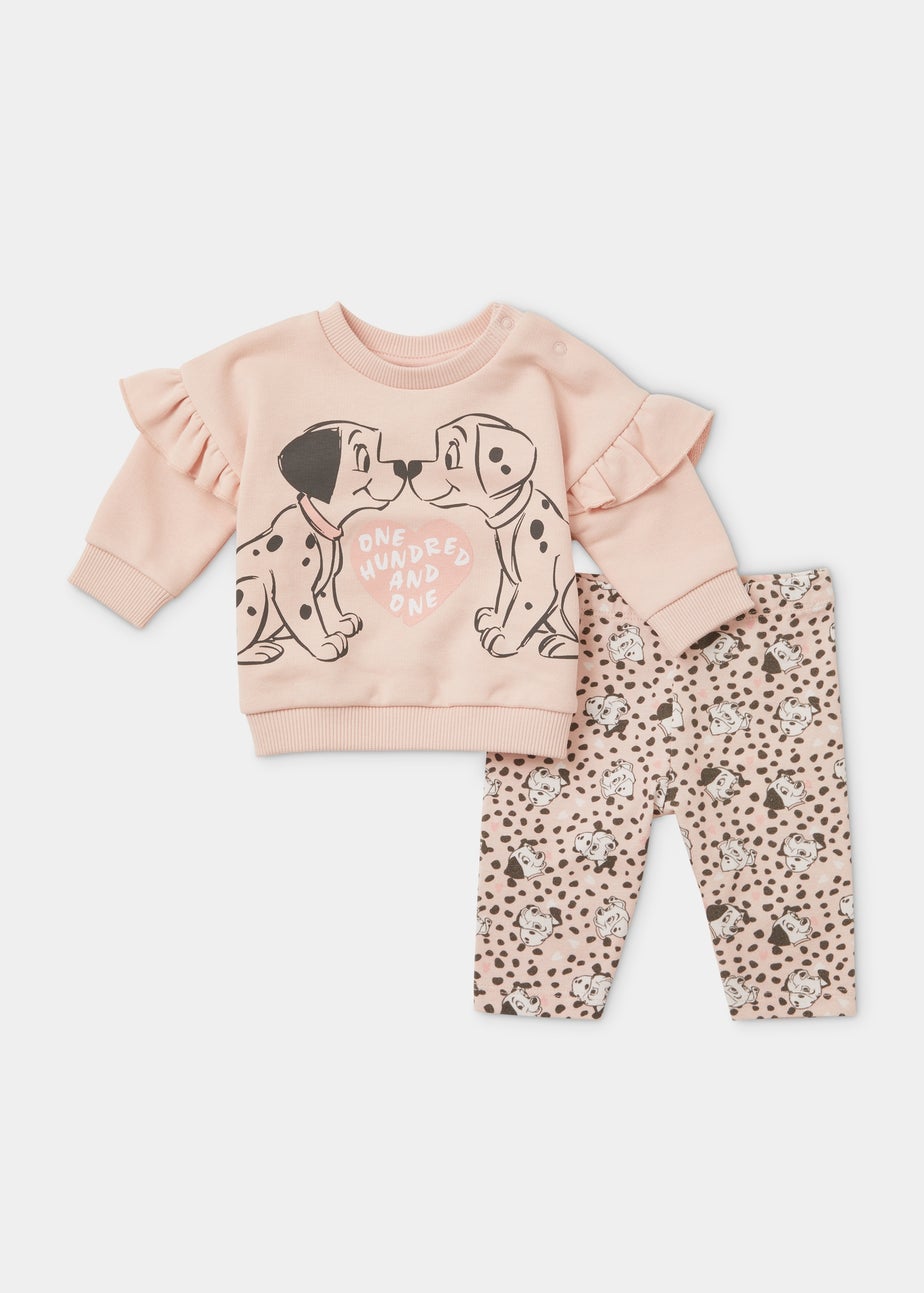 Baby Pink Disney Dalmatians Sweatshirt & Joggers Set (Newborn-12mths)
