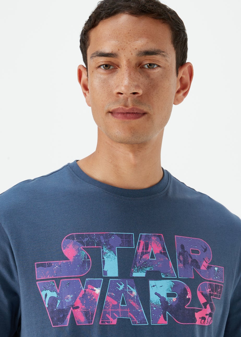 Navy Star Wars Print T-Shirt