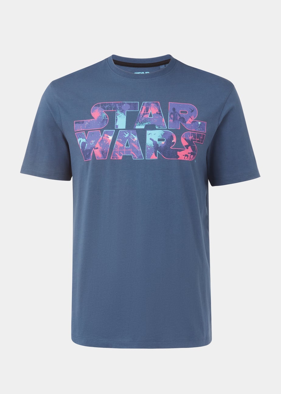 Navy Star Wars Print T-Shirt