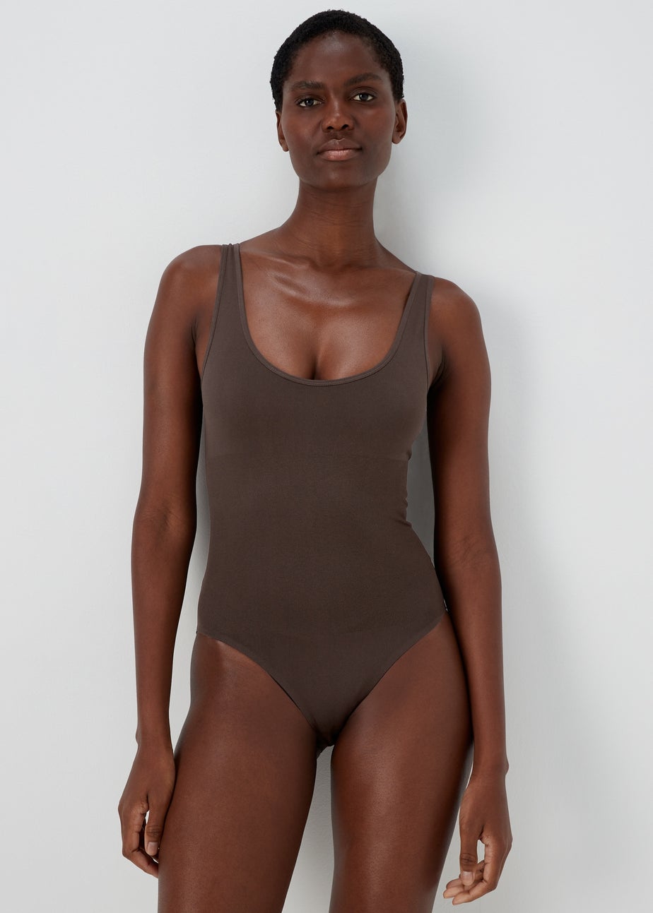 Brown Seamless Smoothing Bodysuit
