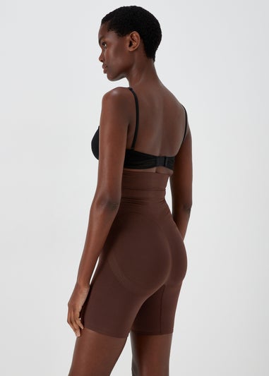Brown Seamless Smoothing Shorts