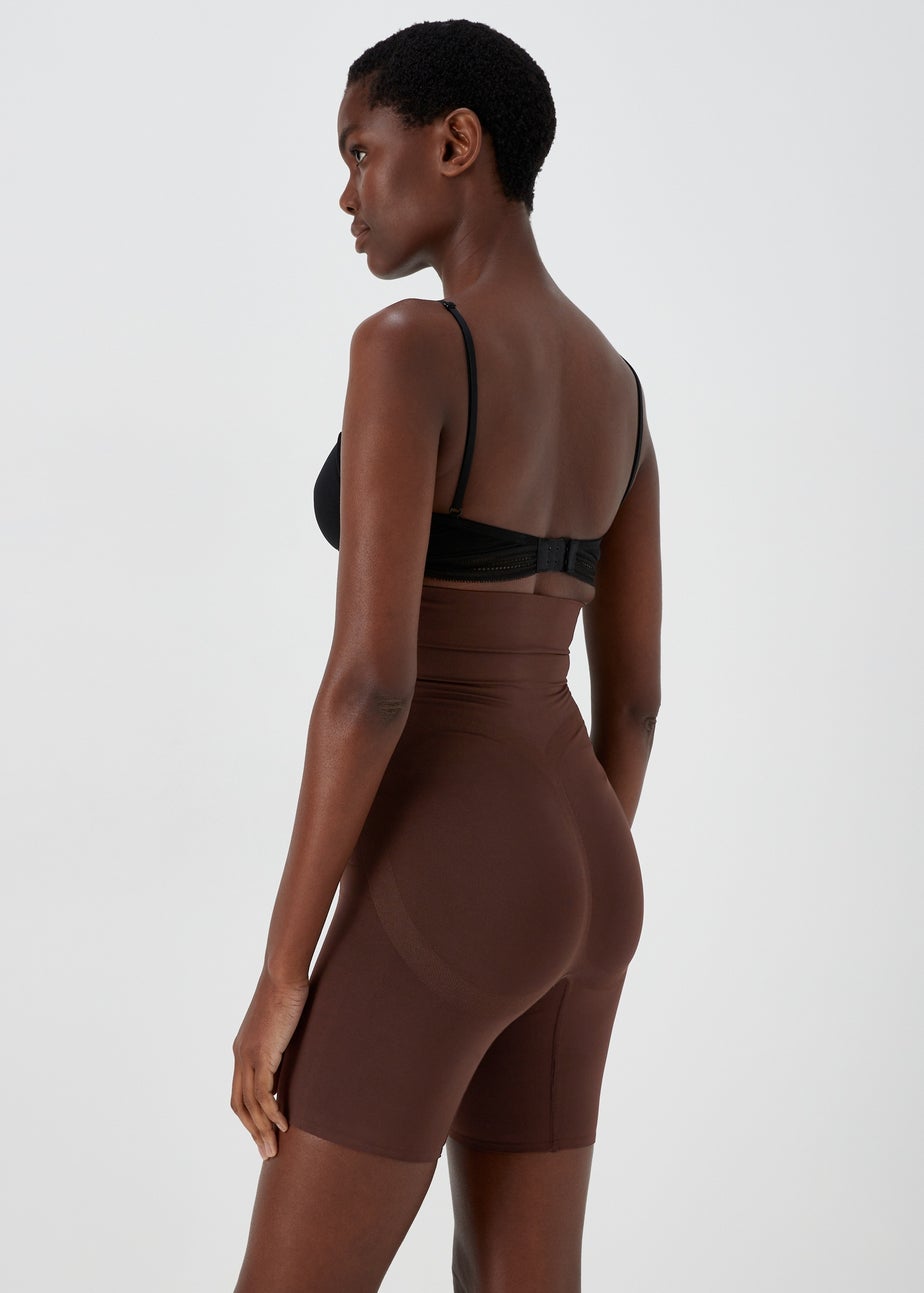 Brown Seamless Smoothing Shorts