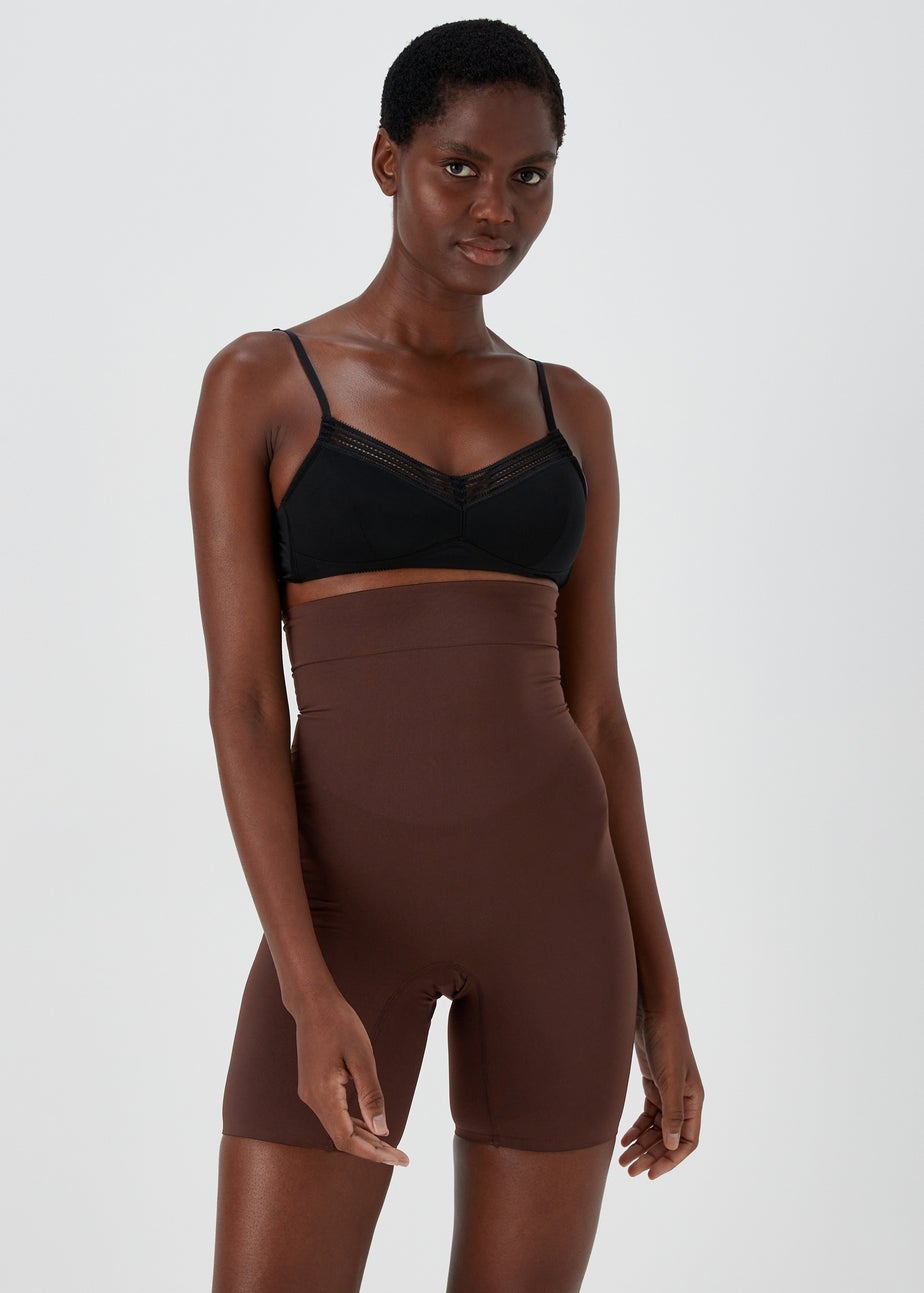 Brown Seamless Smoothing Shorts