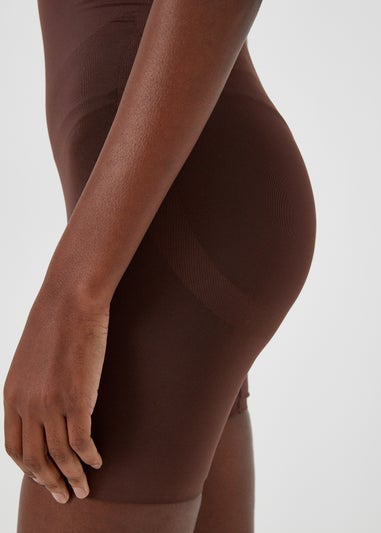 Brown Seamless Smoothing Shorts