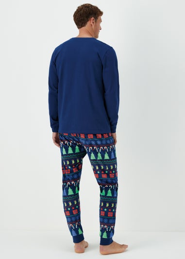 Navy Disney Christmas Crew Pyjama Set