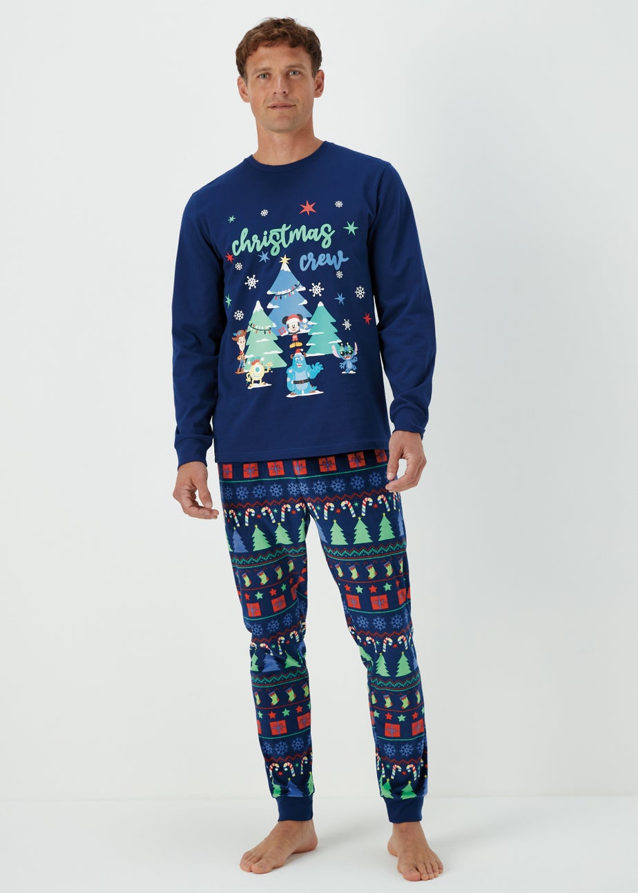 Navy Disney Christmas Crew Pyjama Set