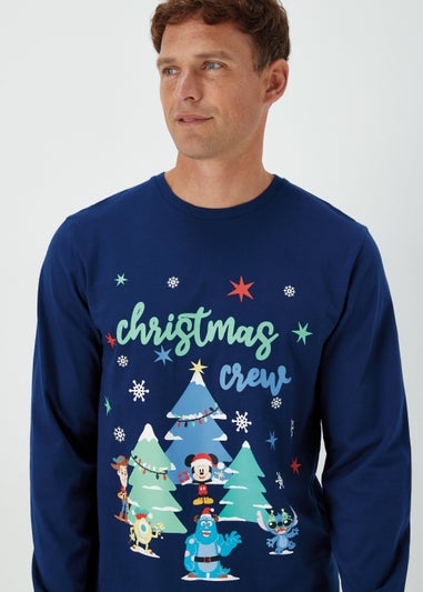 Navy Disney Christmas Crew Pyjama Set