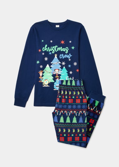 Navy Disney Christmas Crew Pyjama Set