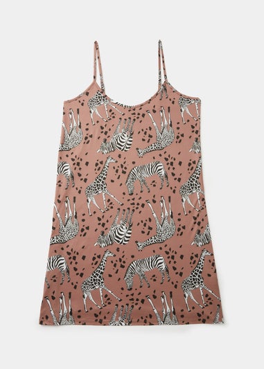 Brown Animal Print Chemise