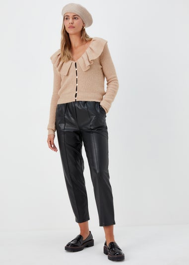 JDY Beige Frill Cardigan