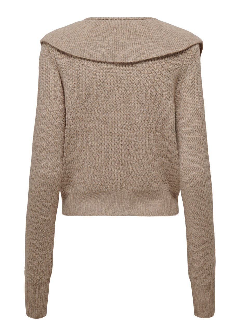 JDY Beige Frill Cardigan