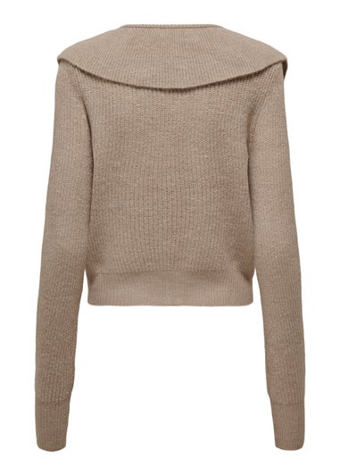 JDY Beige Frill Cardigan