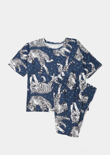 Navy Tiger Star Pyjama Set