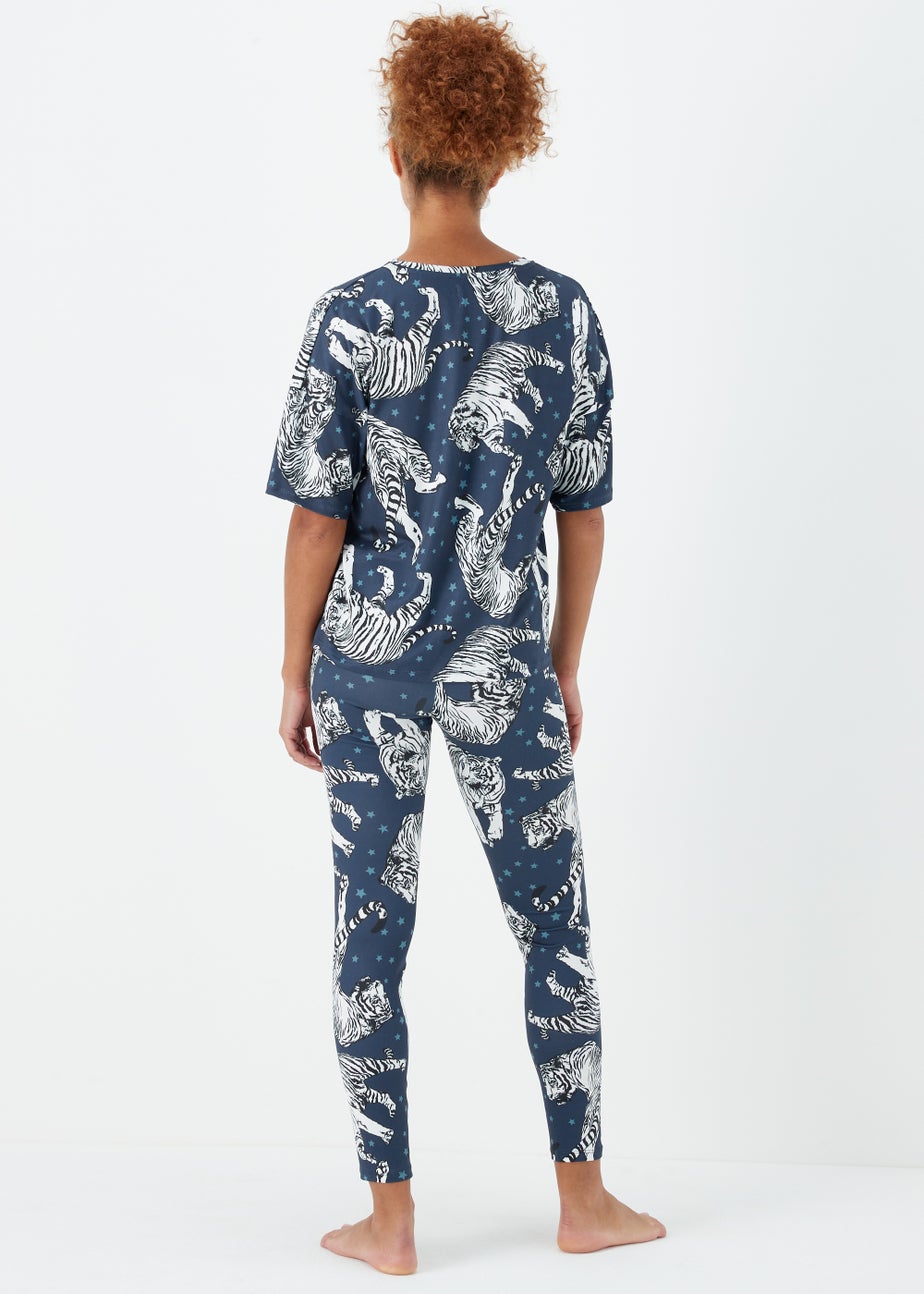 Navy Tiger Star Pyjama Set