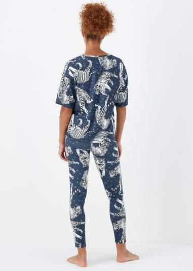 Navy Tiger Star Pyjama Set
