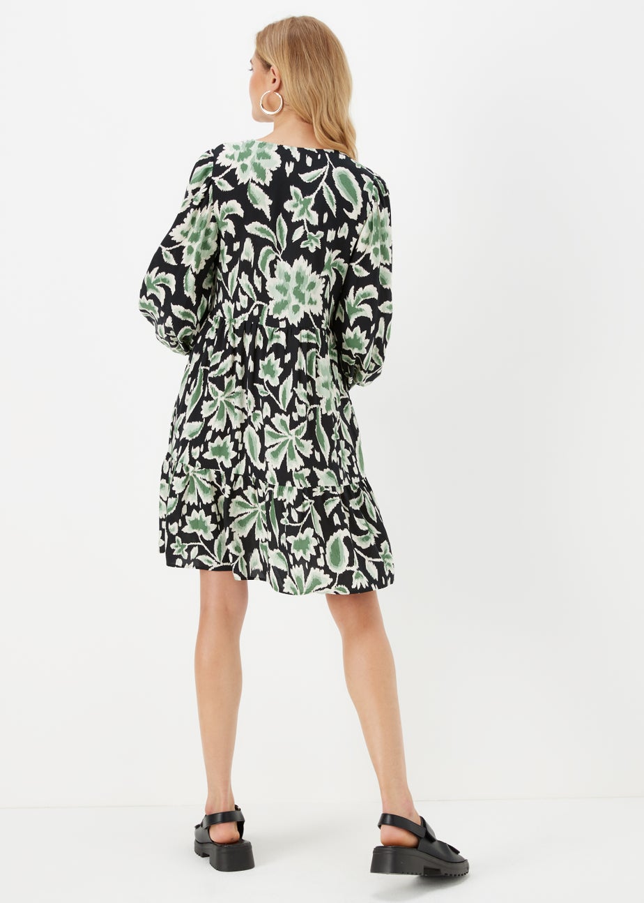Papaya Petite Green Floral Mini Dress