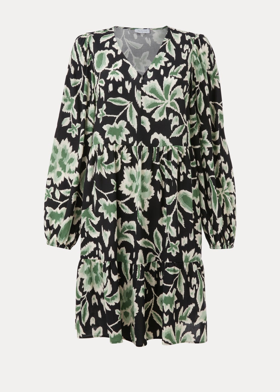 Papaya Petite Green Floral Mini Dress