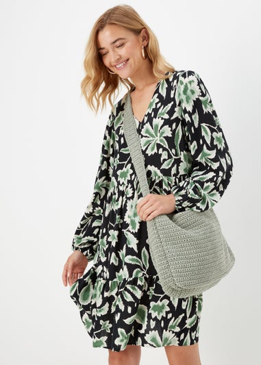 Papaya Petite Green Floral Mini Dress