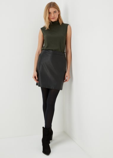 JDY Tonsy Khaki High Neck Knitted Top