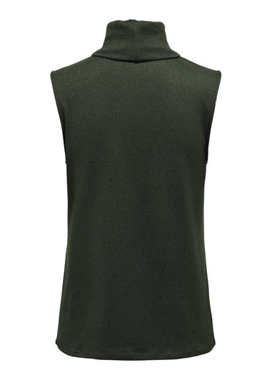 JDY Tonsy Khaki High Neck Knitted Top