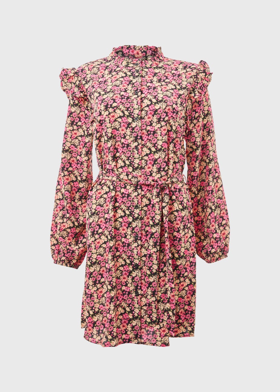 JDY Sofia Multicoloured Long Sleeve Mini Dress